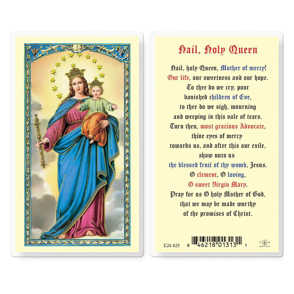 Hail Holy Queen Prayer Card