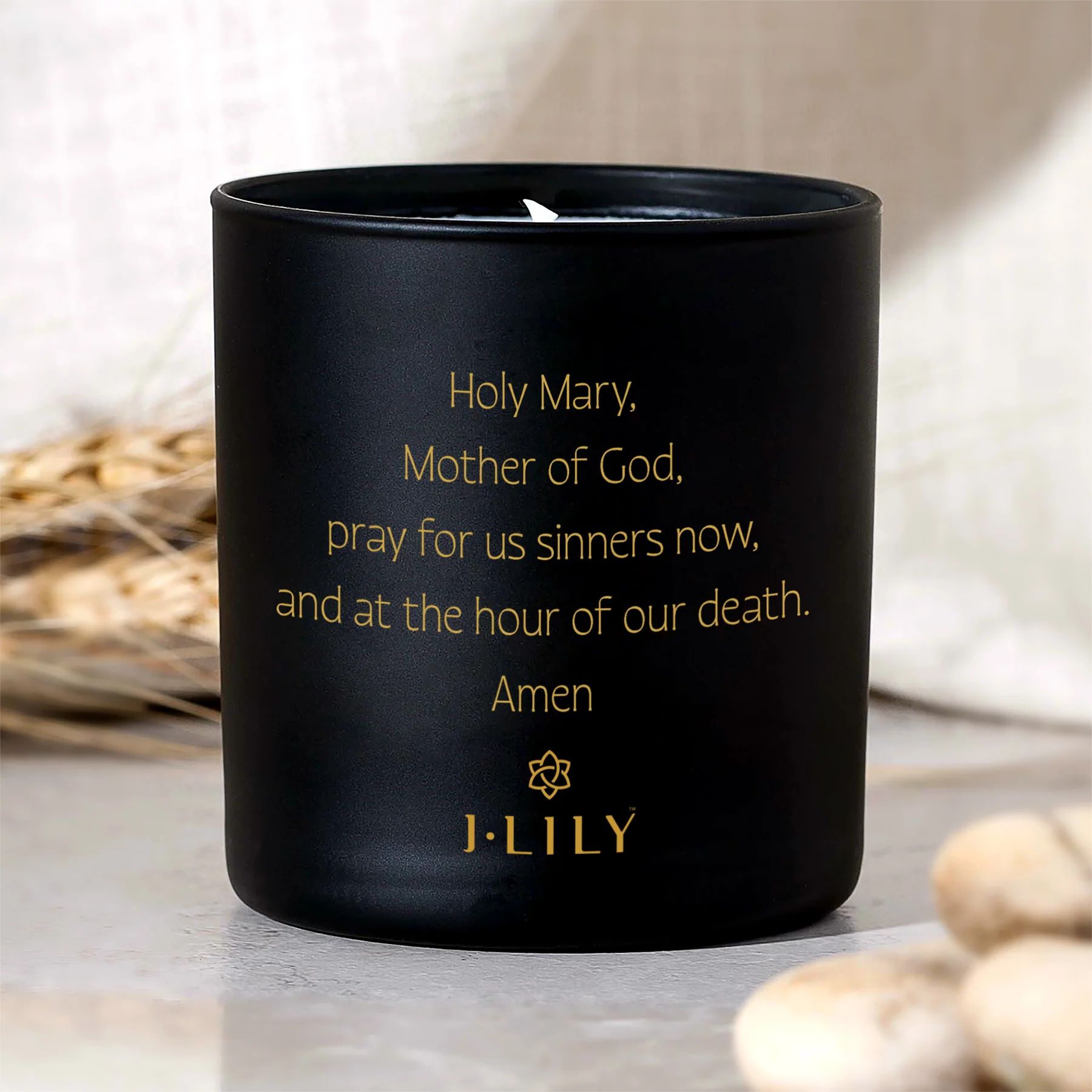 Hail Mary Botanical Prayer Candle - Image 2