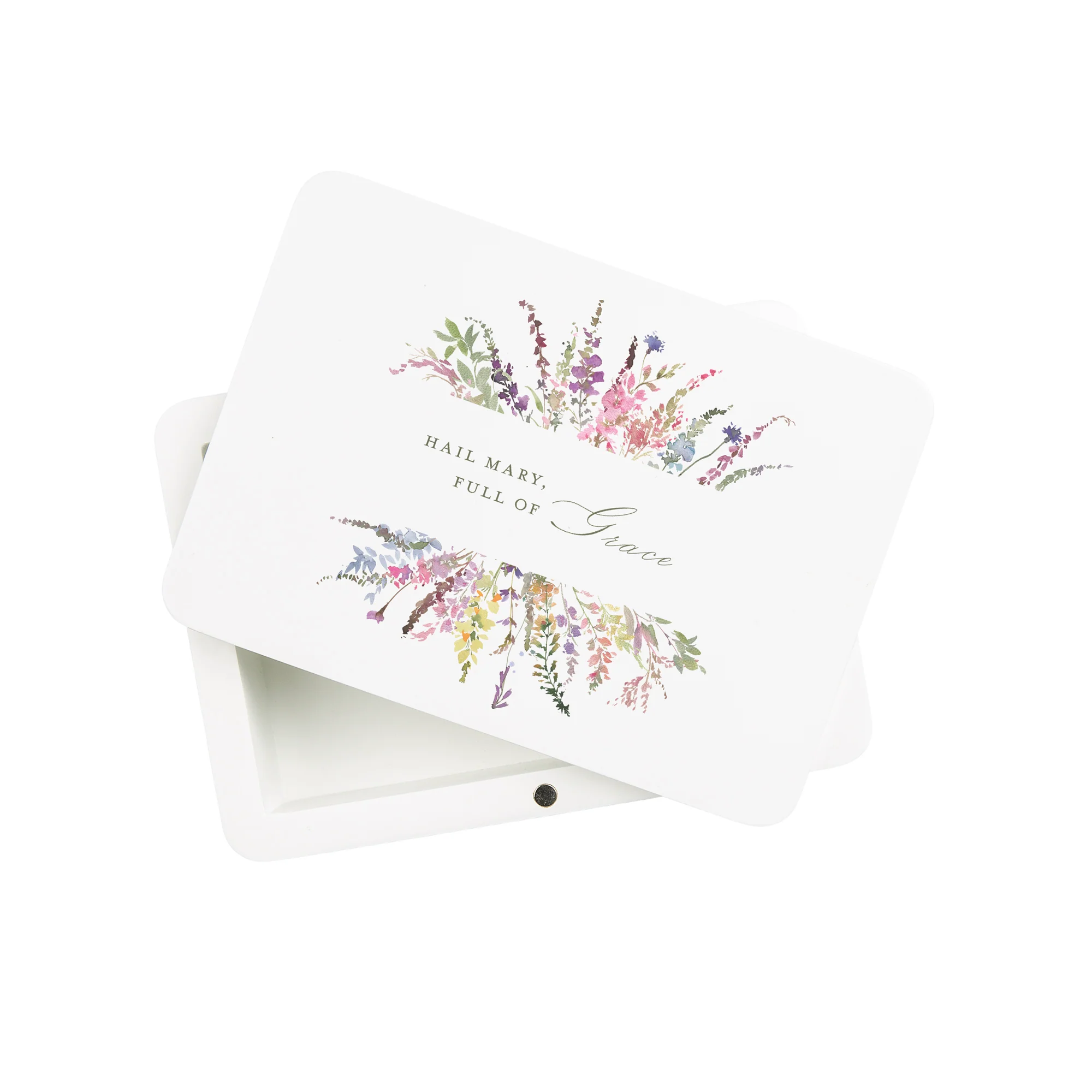 Hail Mary Floral Rosary Keepsake Box - Image 3