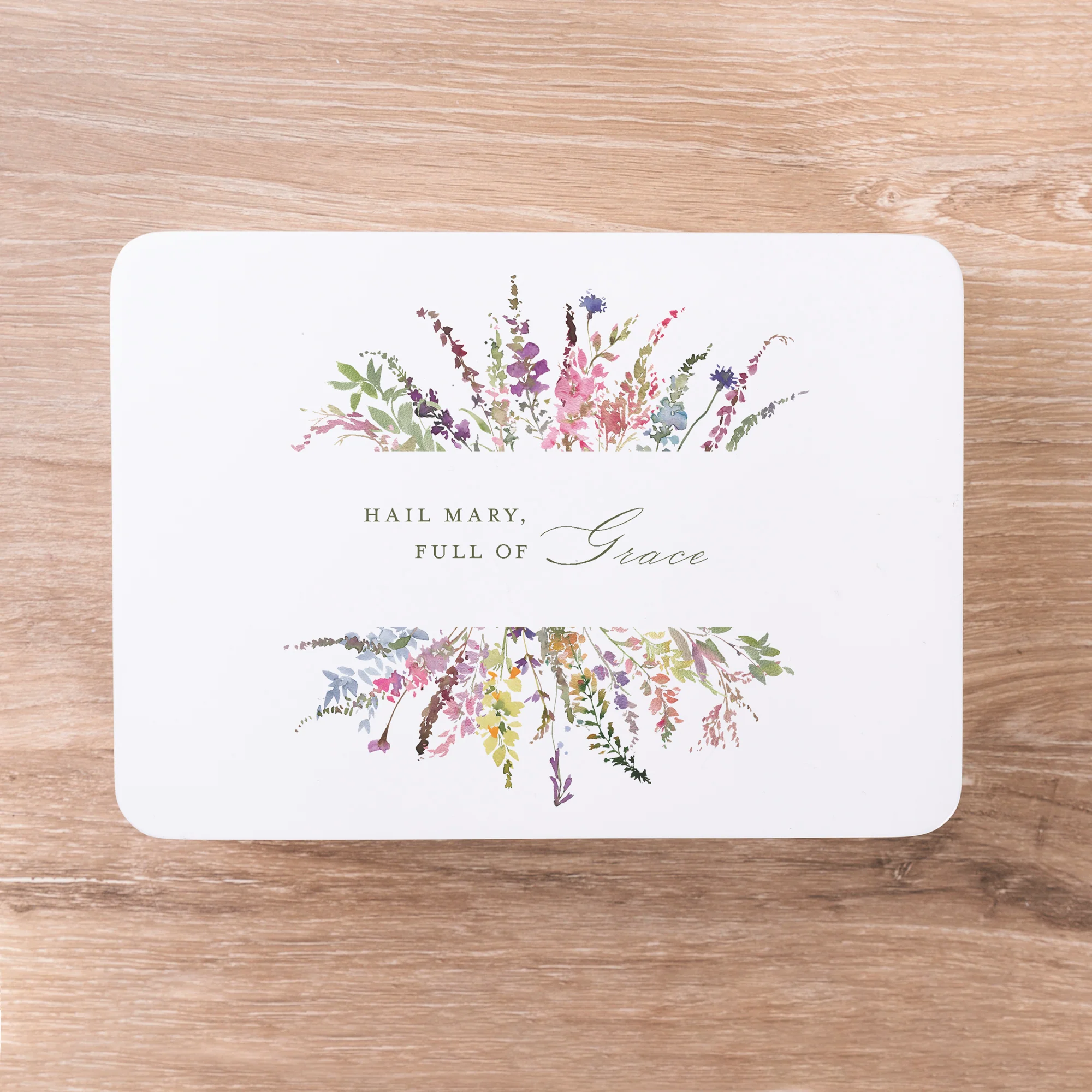 Hail Mary Floral Rosary Keepsake Box - Image 5