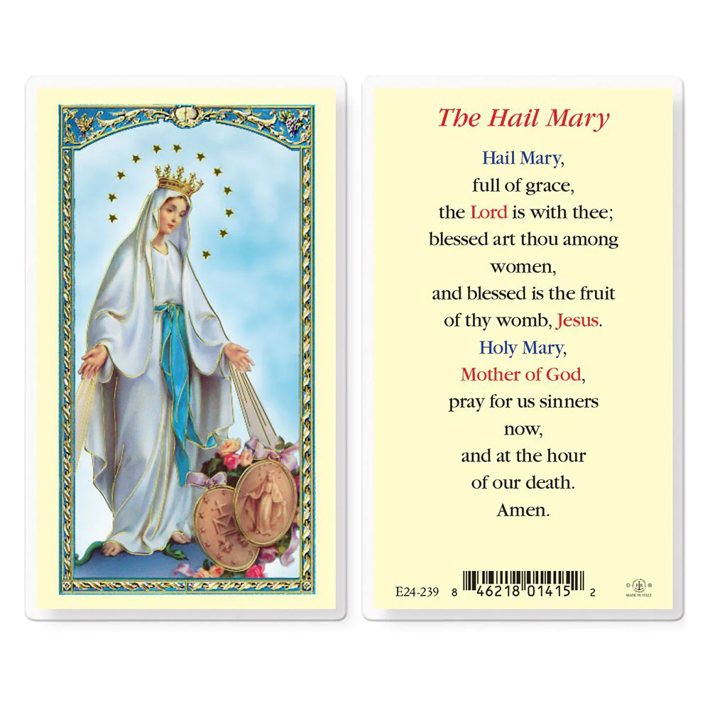 Hail Mary Prayer Card