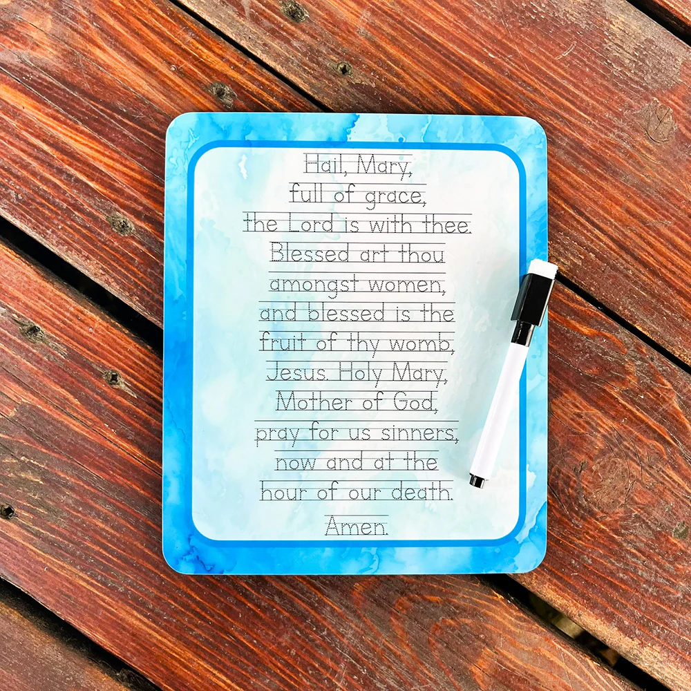 Hail Mary Prayer Tracing Dry-Erase Board & Marker