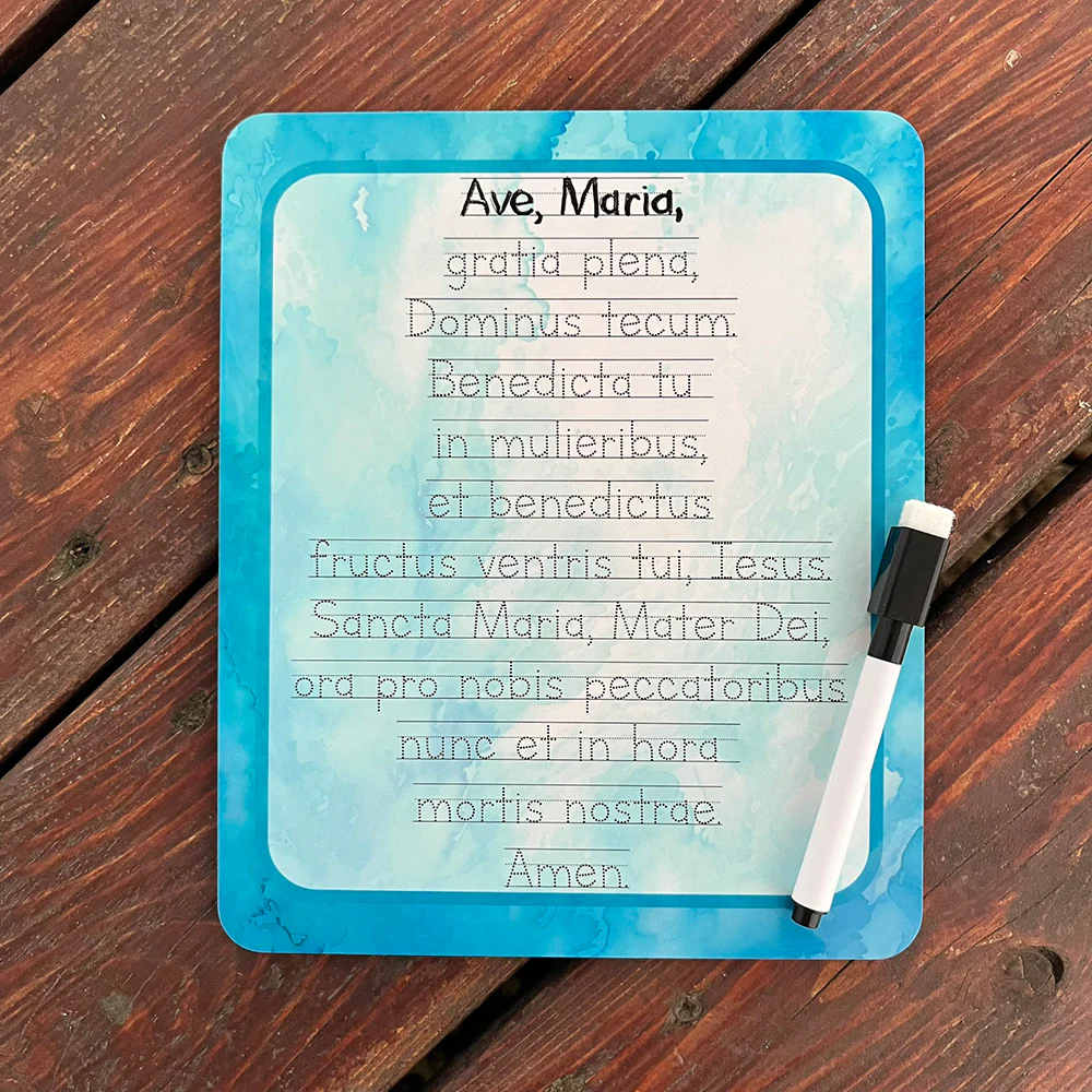 Hail Mary Prayer Tracing Dry-Erase Board & Marker - Image 4