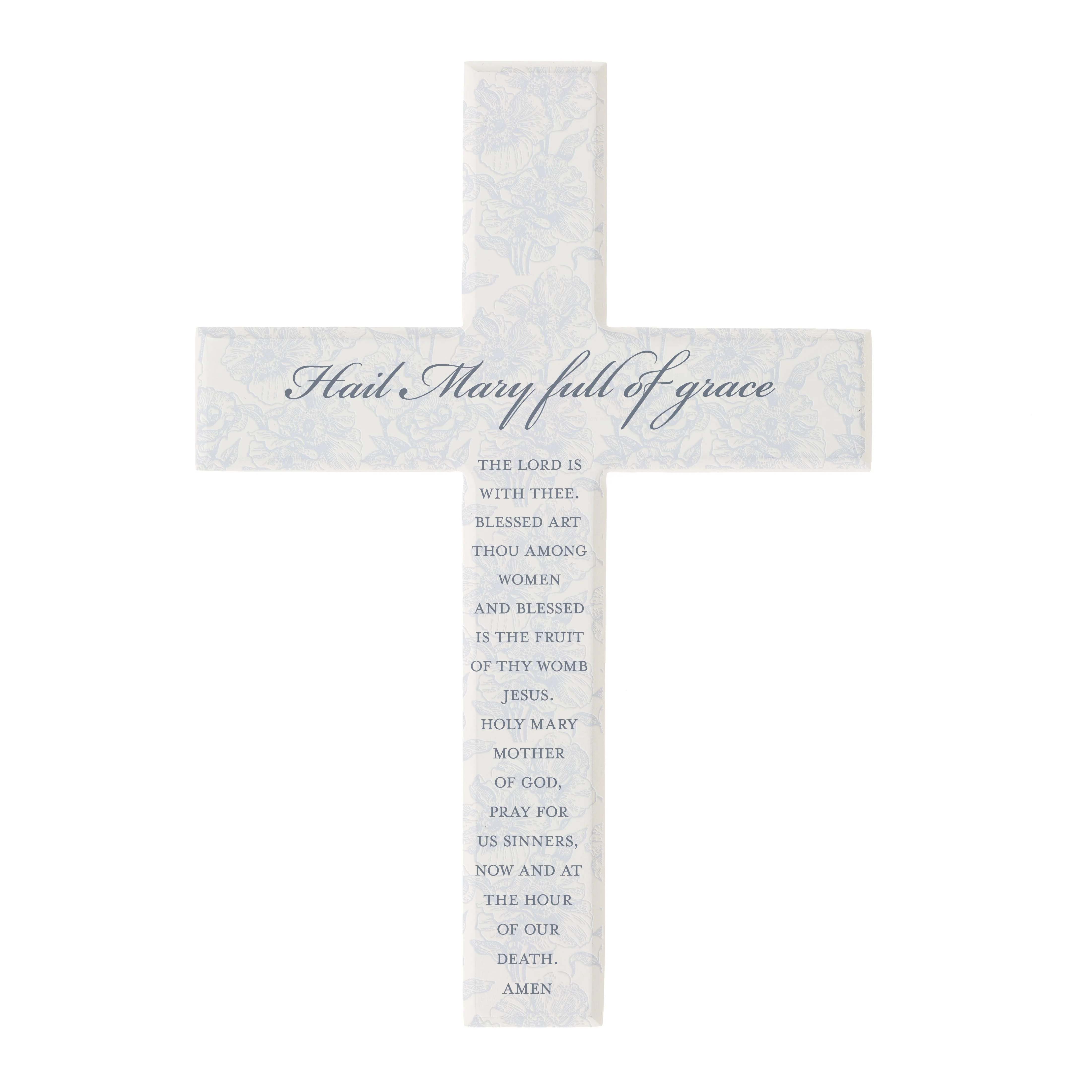 Hail Mary Toile Wall Cross - 10" - Image 2