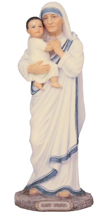 Hand Painted St. Mother Teresa of Calcutta Statue - 8" - Image 2