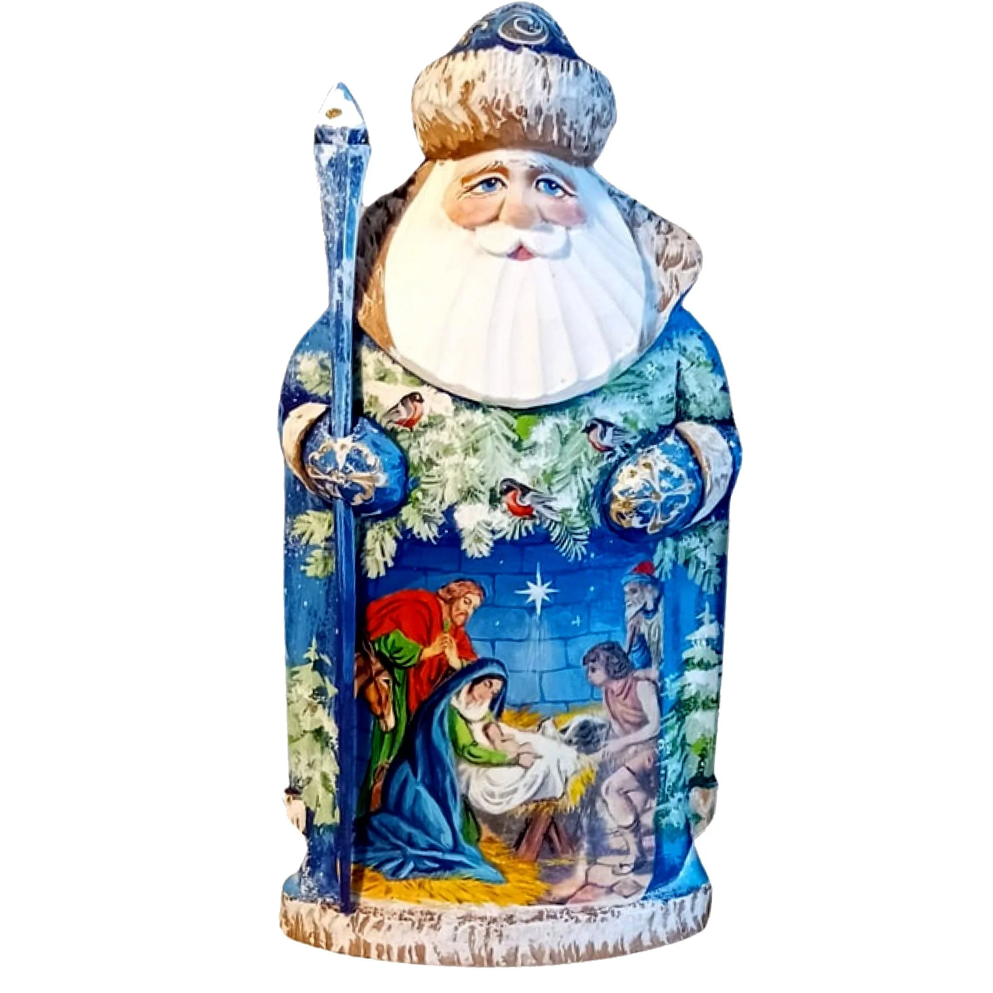 Handmade Russian St. Nicholas Nativity Statue - 8" - Image 2