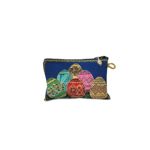 Handpainted Pysanky Egg Set with Tapestry Pouch - Image 3