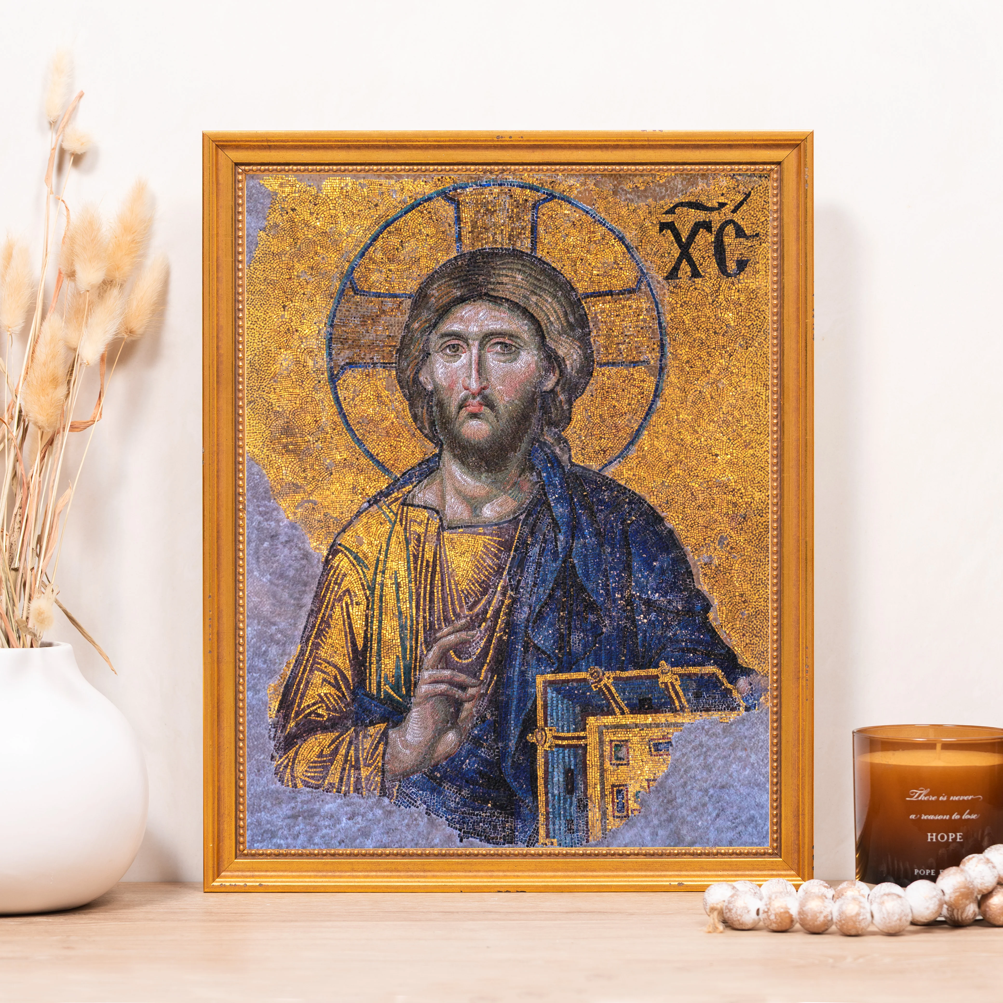 Head of Christ Mosaic Framed Canvas - Sacred Classics Collection - Image 4