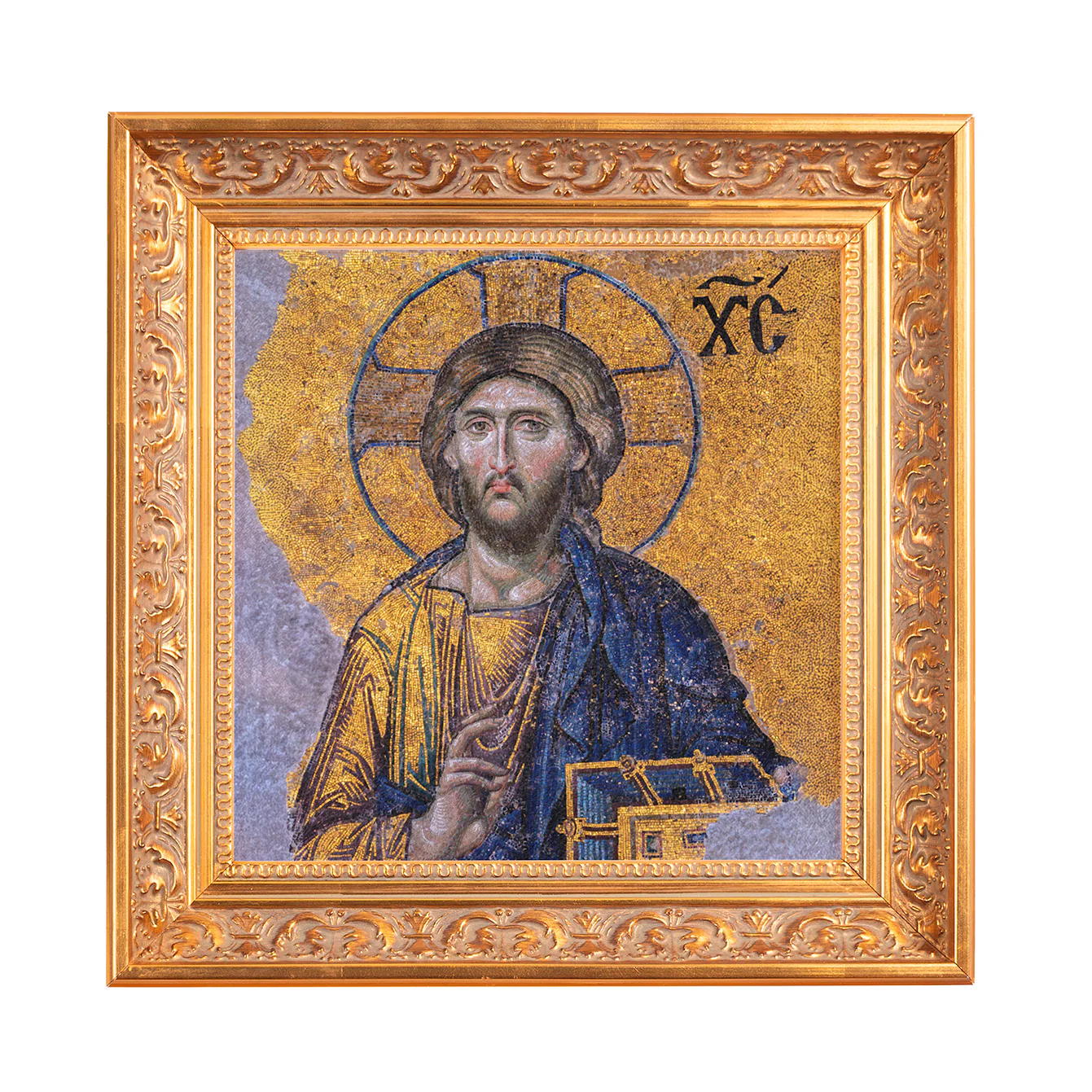 Head of Christ Mosaic Framed Canvas - Sacred Mini Collection - Image 3