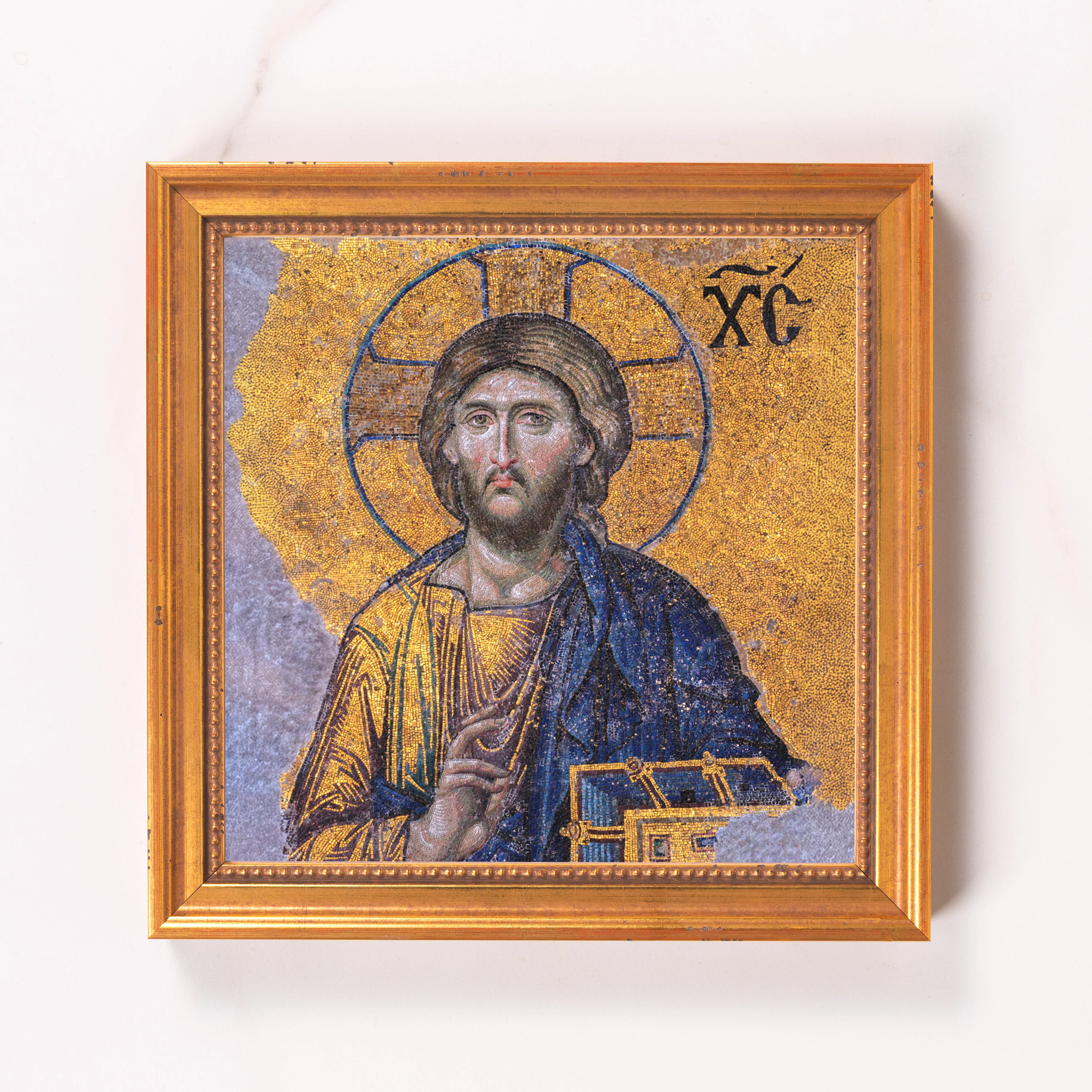 Head of Christ Mosaic Framed Canvas - Sacred Mini Collection - Image 6