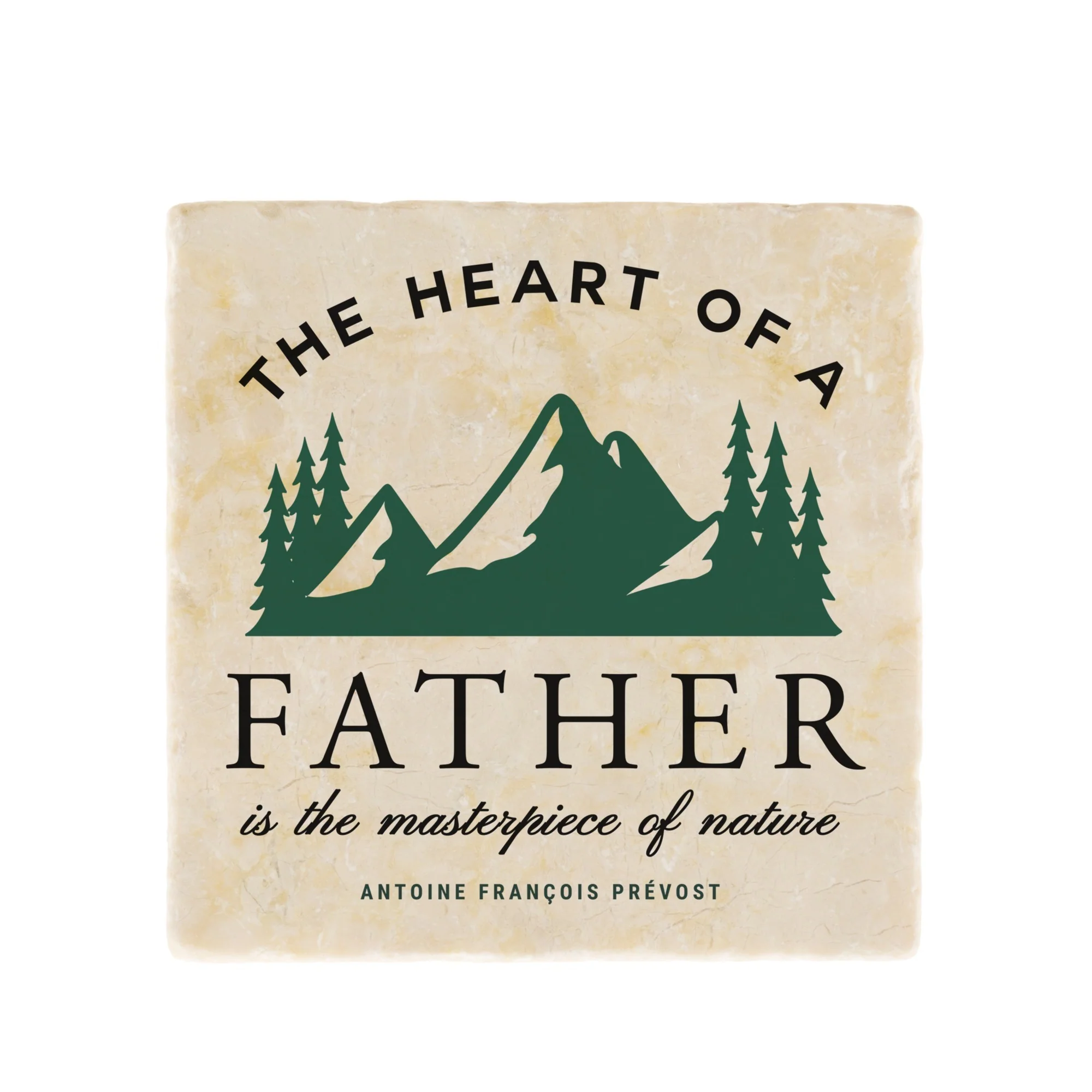 Heart of a Father Tumbled Stone Tile - Image 2