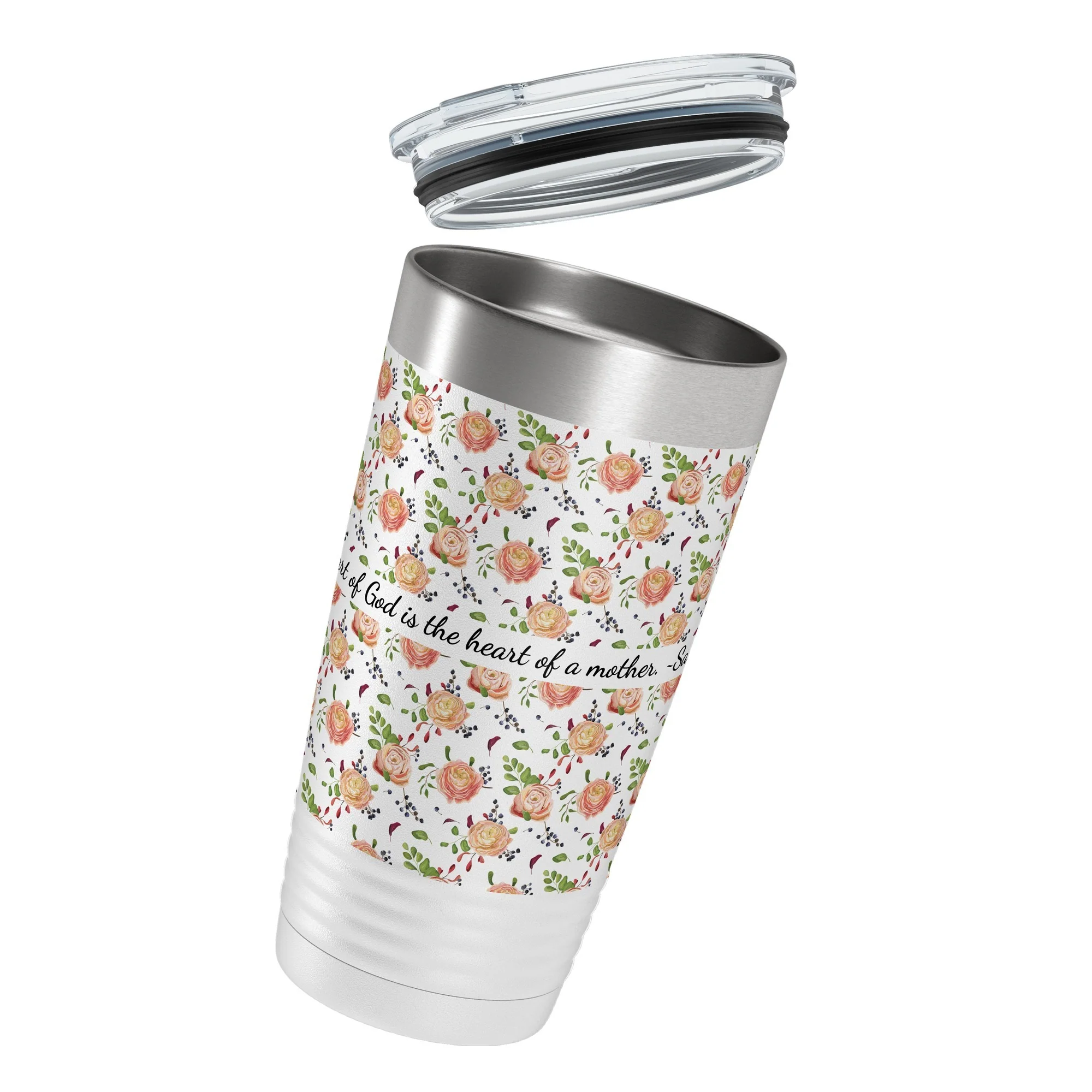 Heart of a Mother Insulated White 20oz Tumbler - Image 2