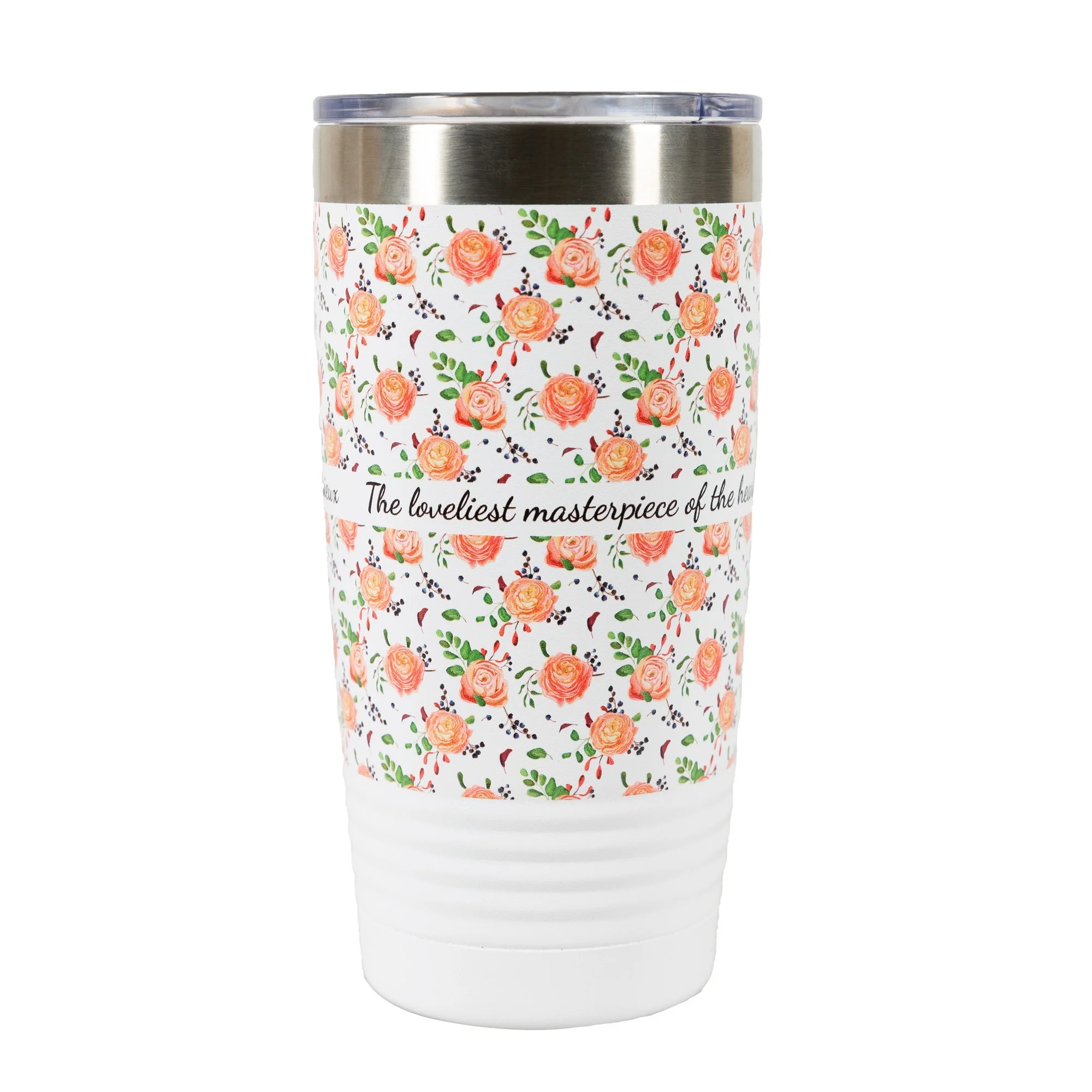 Heart of a Mother Insulated White 20oz Tumbler - Image 3