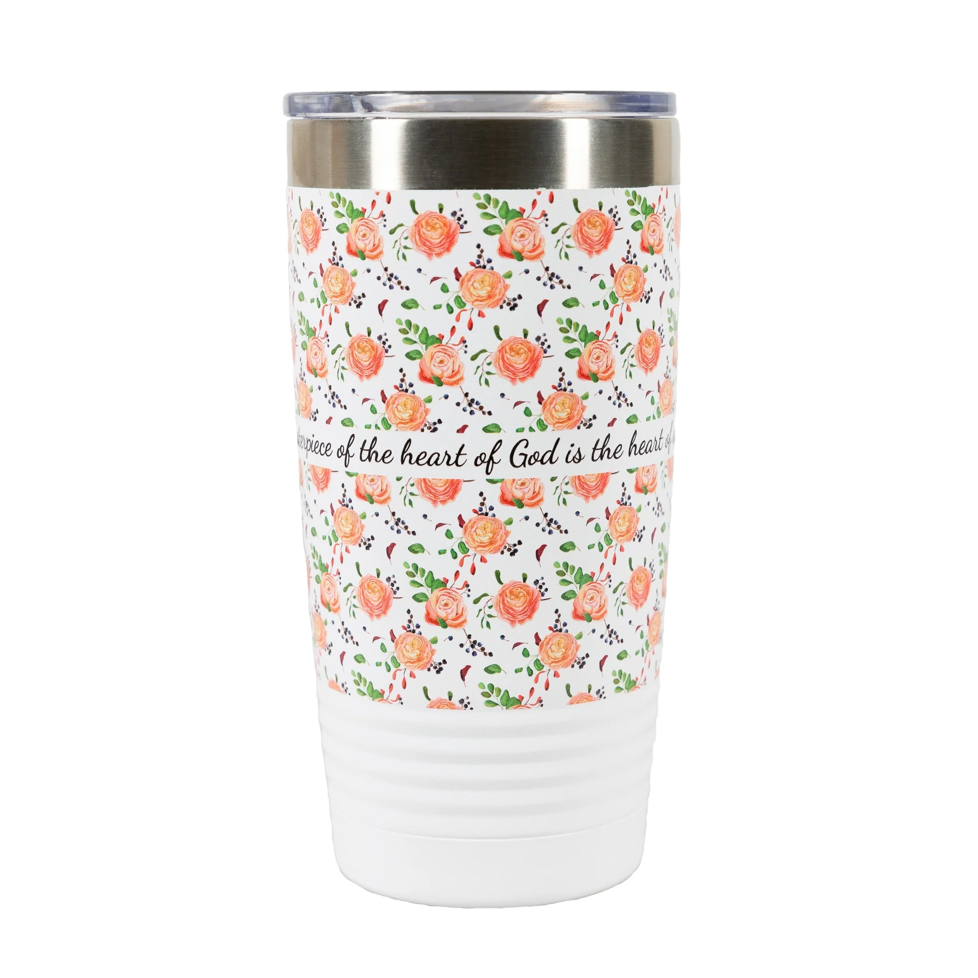 Heart of a Mother Insulated White 20oz Tumbler - Image 4