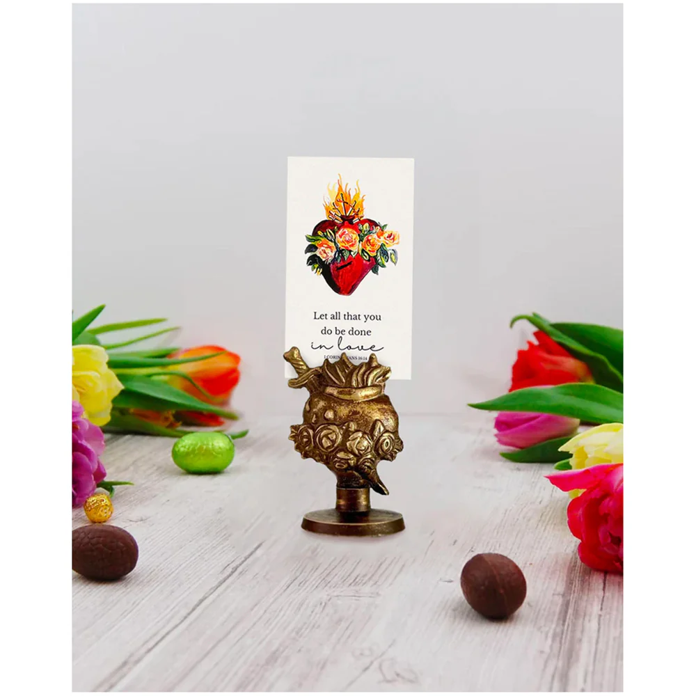Hearts of the Holy Family Set of 3 Prayer Card or Photo Holders - Image 3