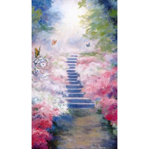 Laminated Heavenly Garden Personalized Prayer Card (Priced Per Card)
