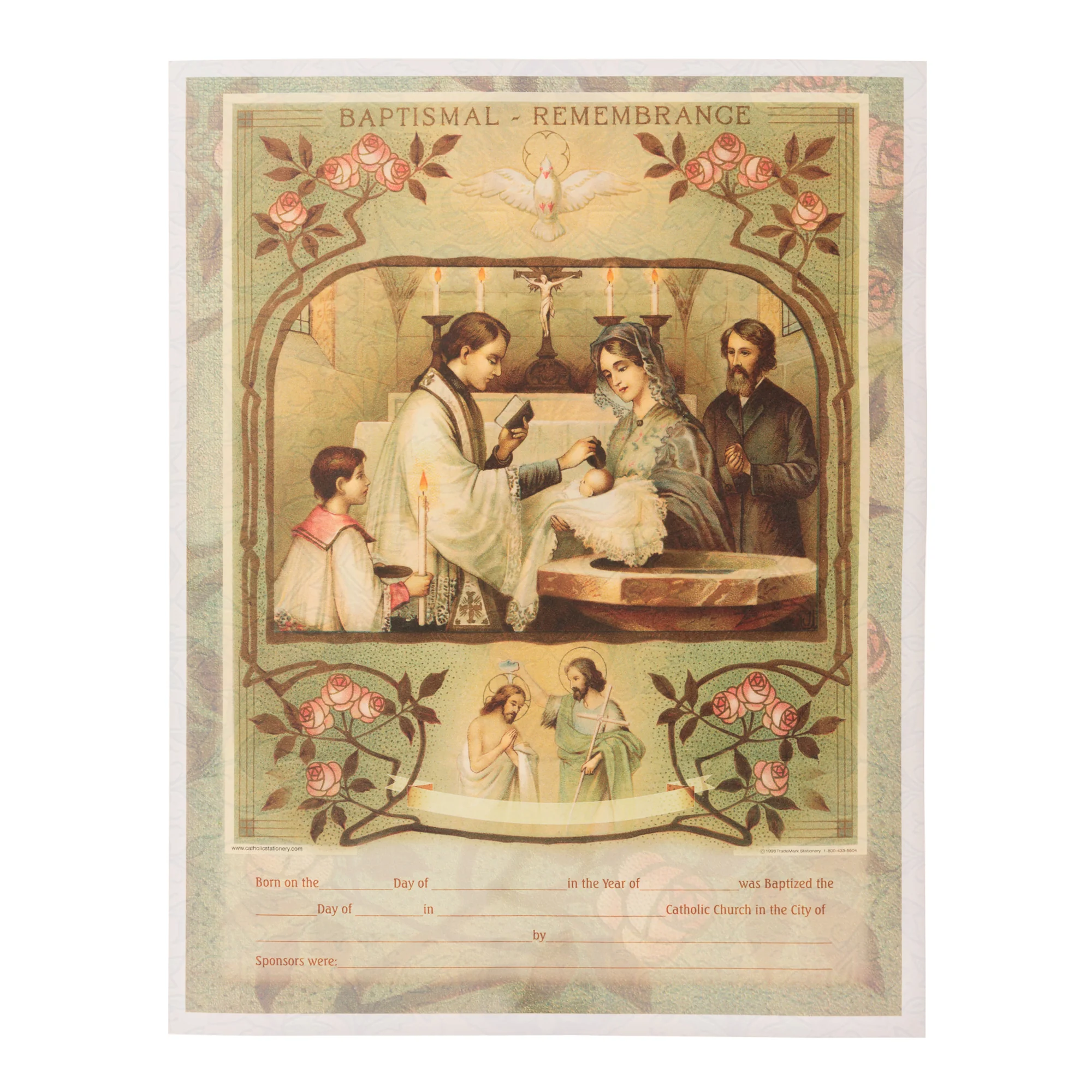 Heirloom Gold Framed Baptism Certificate - 11 x 14 - Image 3