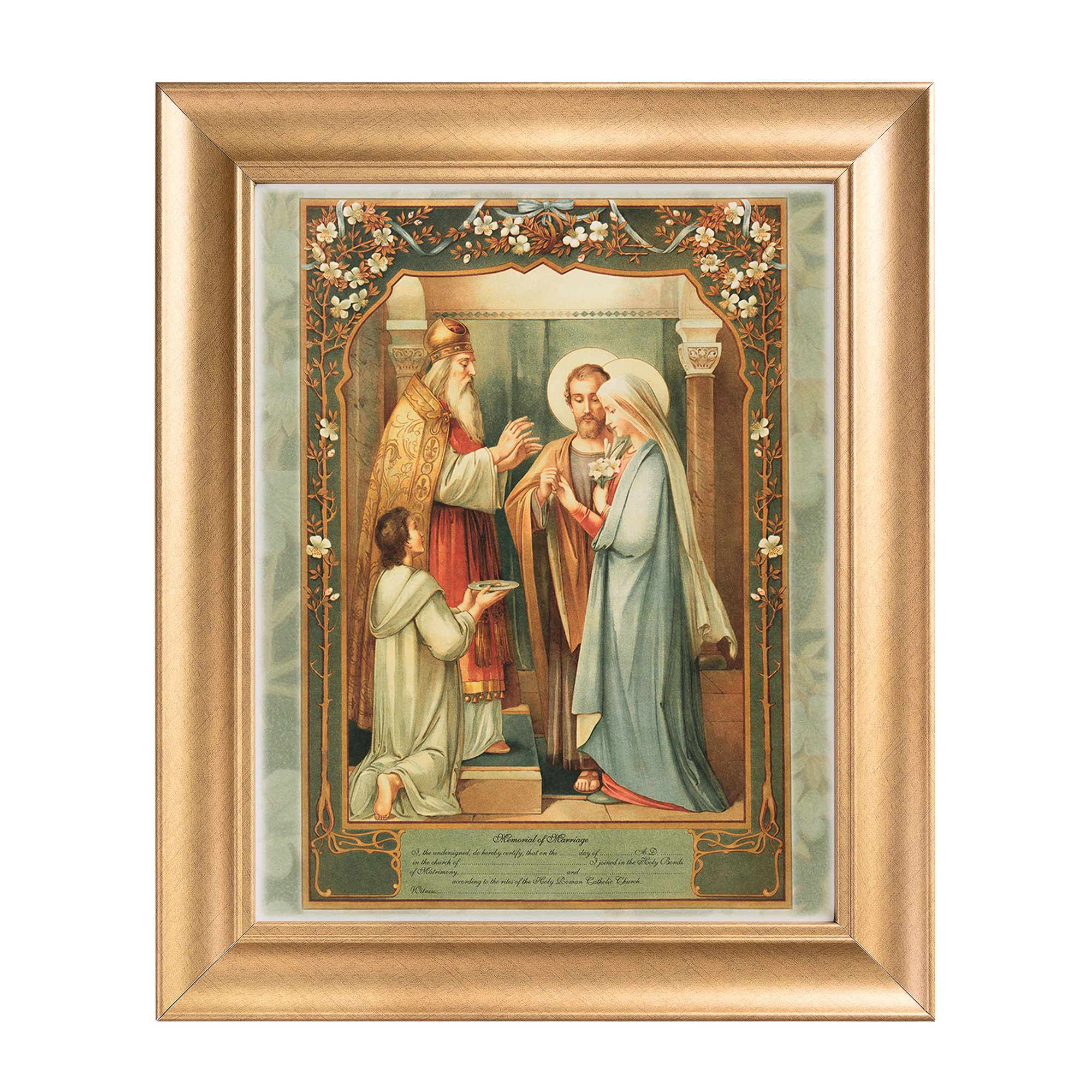 Heirloom Gold Framed Holy Matrimony Certificate - 11 x 14 - Image 2
