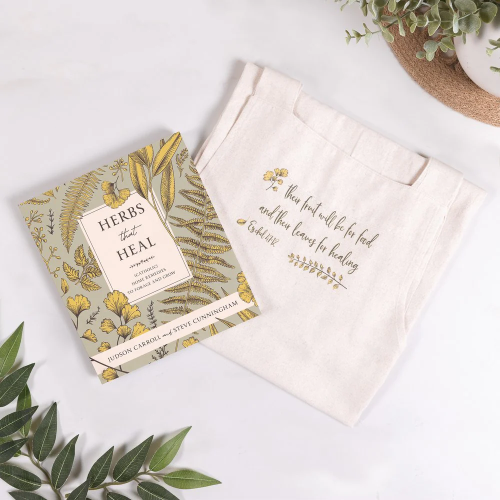 Herbs That Heal & Leaves For Healing Book & Apron Gift Set