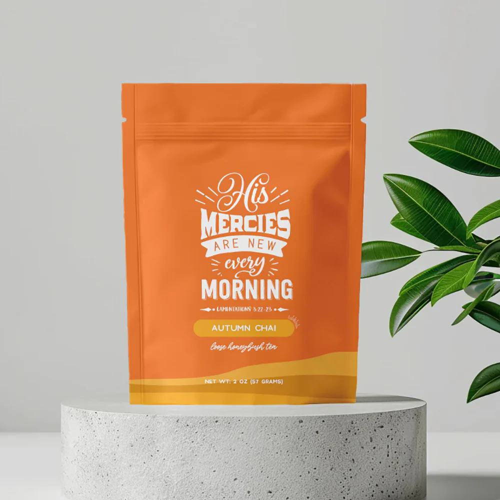 His Mercies Are New Chai Honeybush Herbal Tea - Bag or Box