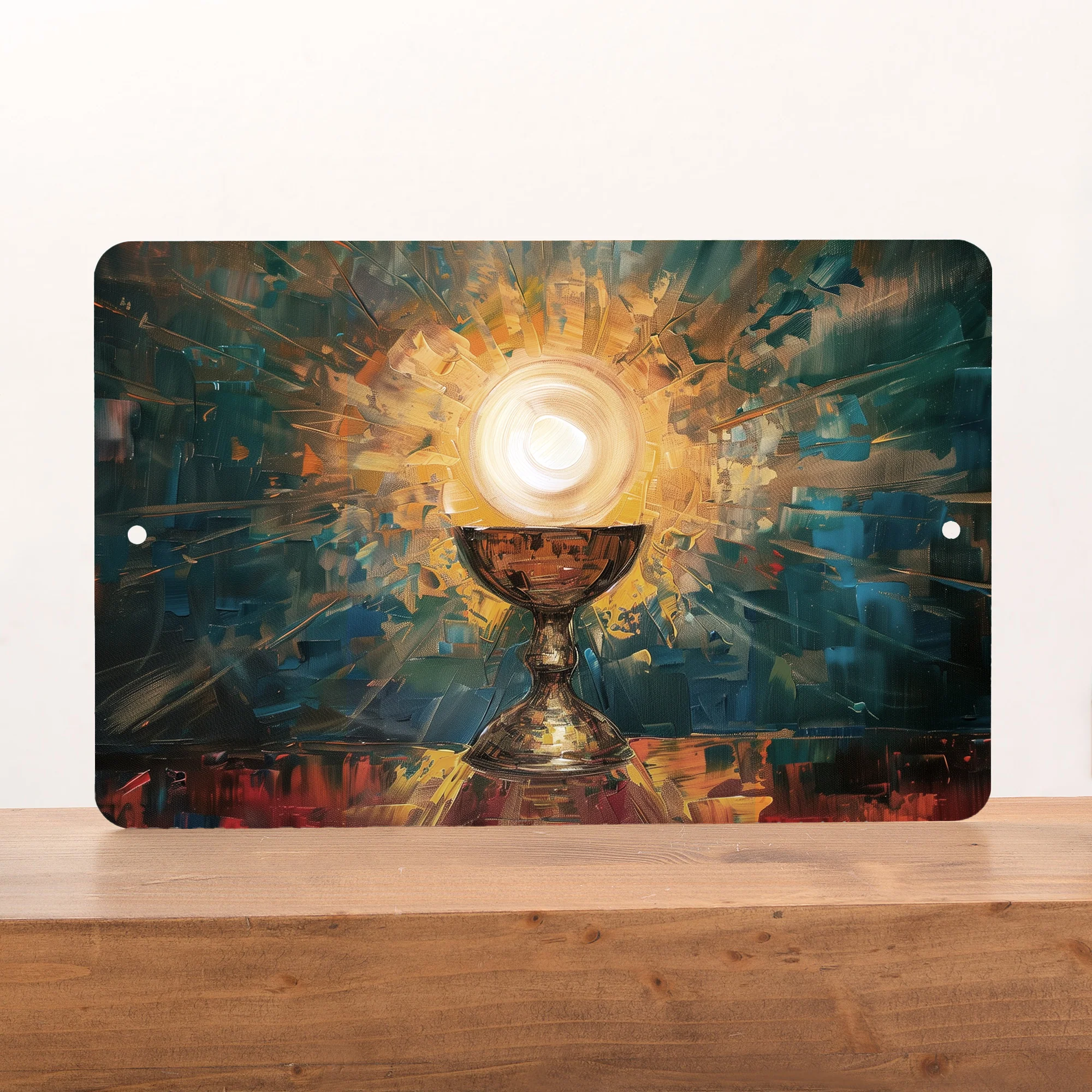 Holy Eucharist Tin Sign