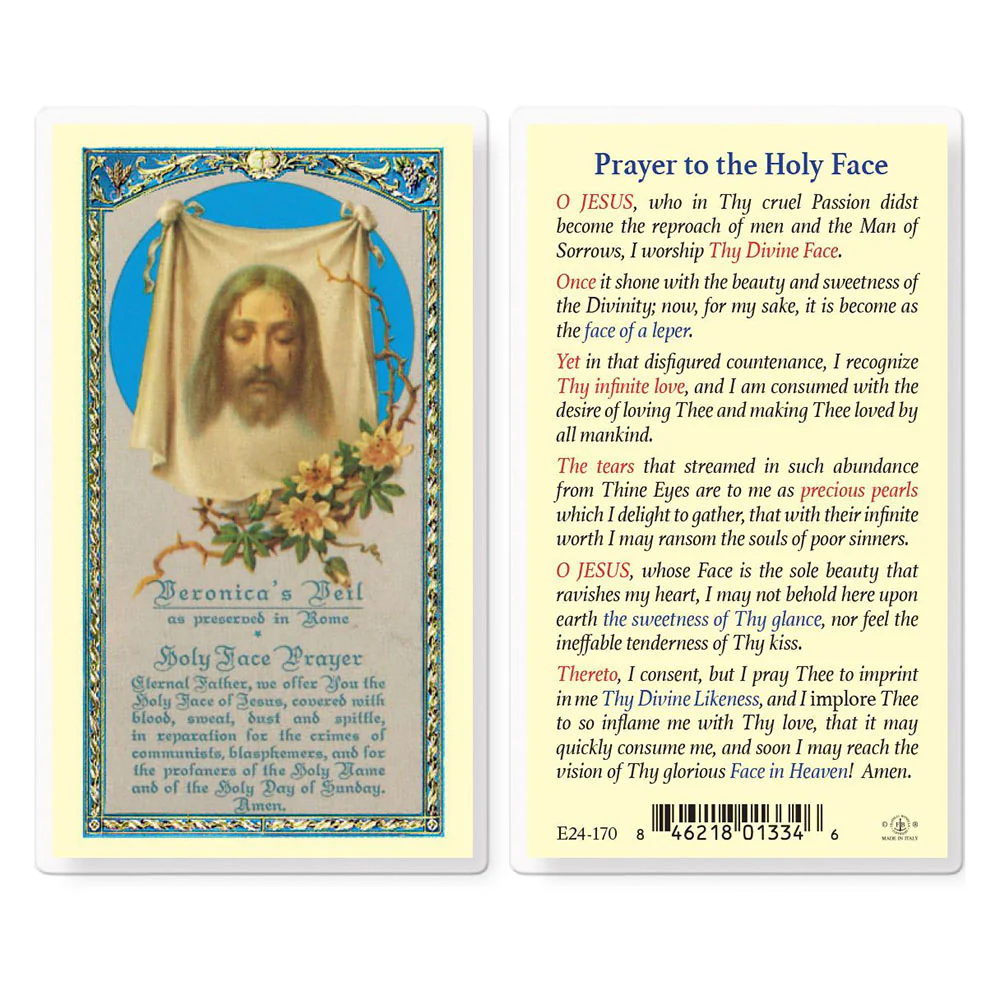 Holy Face Prayer Card