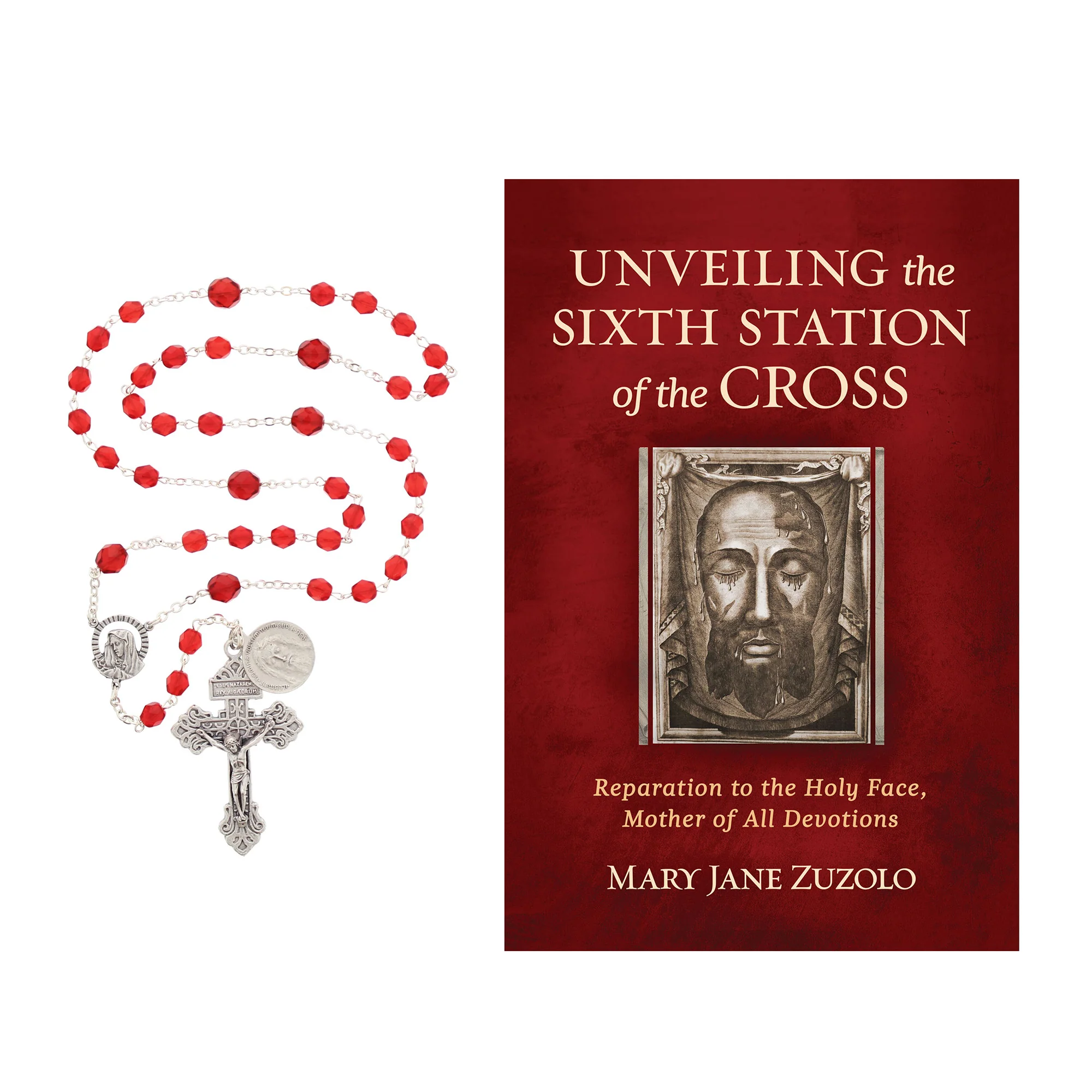 Holy Face Red Chaplet & Unveiling the Sixth Station of the Cross (Gift Set) - Image 2