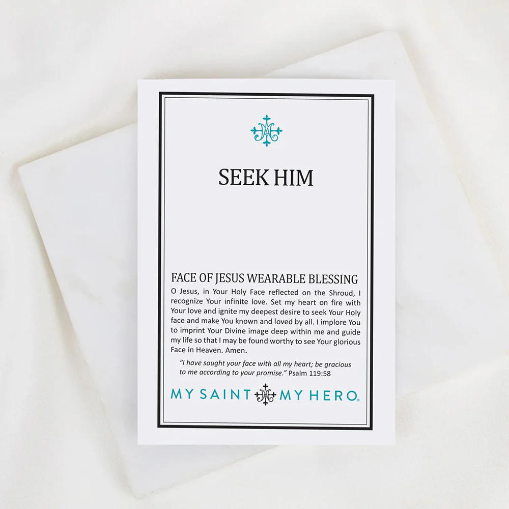 Holy Face Seek Him Necklace - 18" or 24" Chain - Image 5
