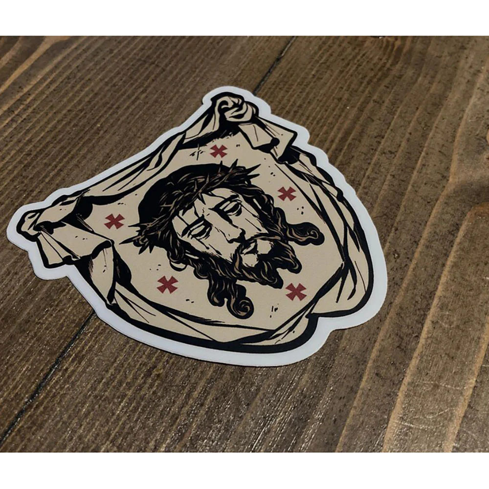 Holy Face Vinyl Sticker - 3"