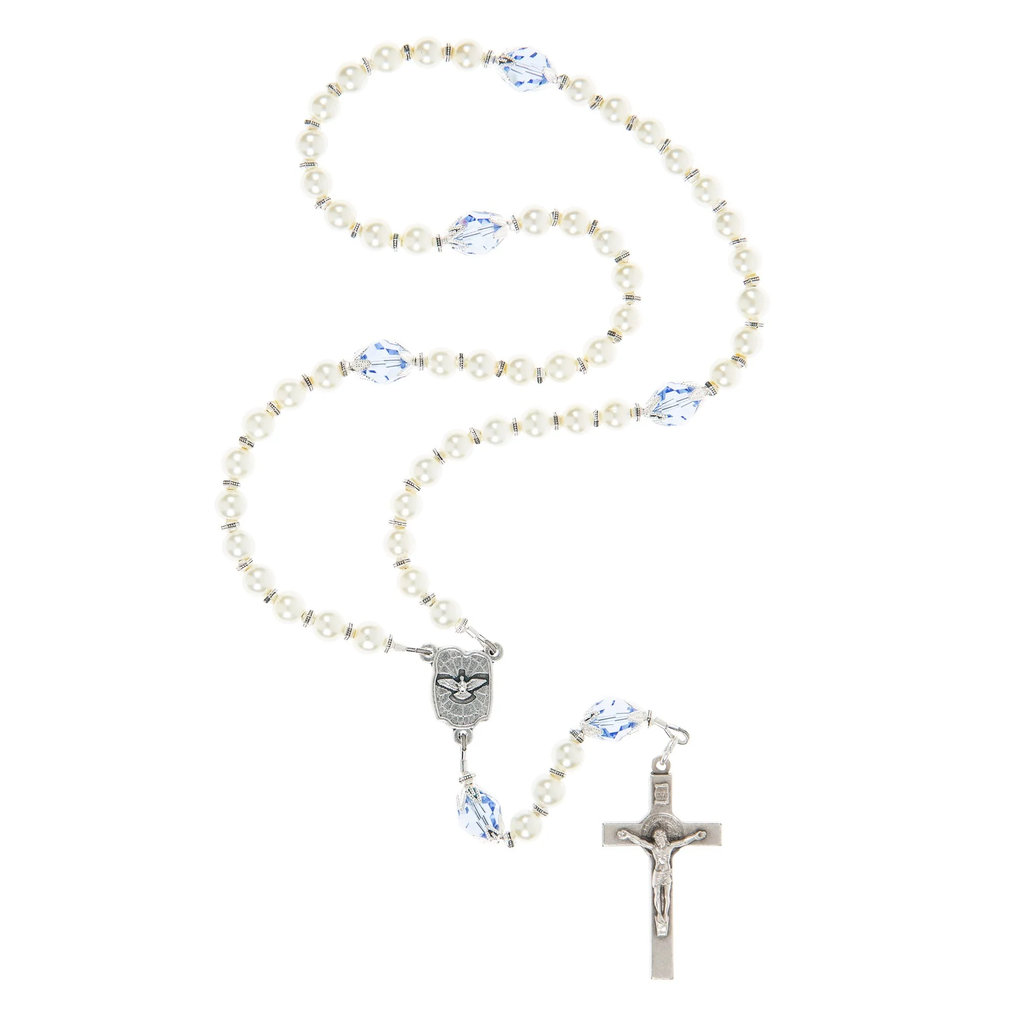 Holy Family Blue Baptism Rosary - Image 5