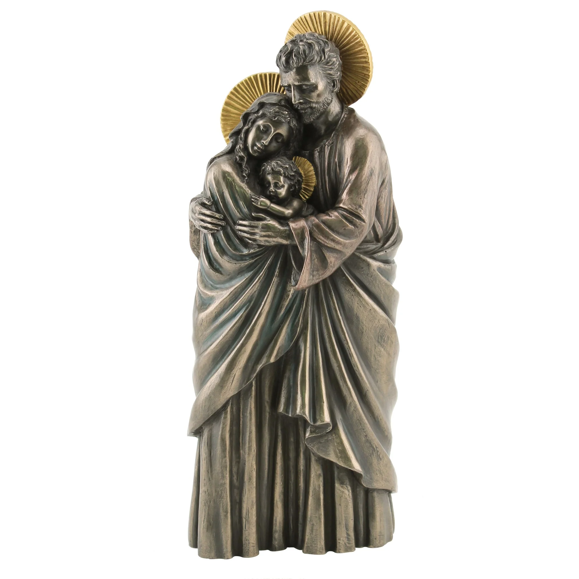 Holy Family Bronzed Veronese Statue 10" - Image 2