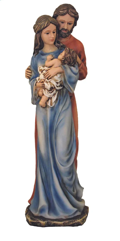 Holy Family Full Color Hand Painted Statue - 16"