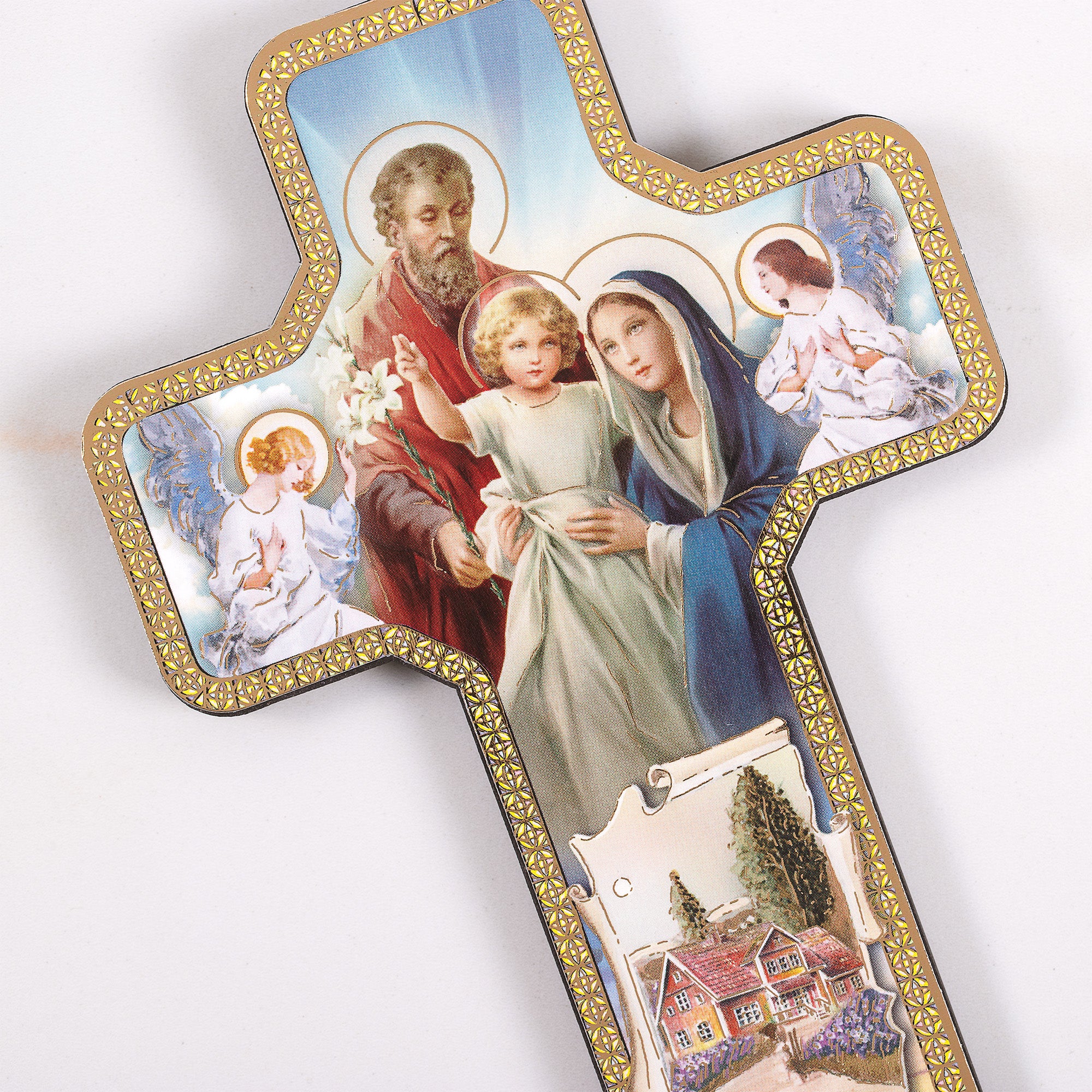 Holy Family Home Blessing Wall Cross - 7" - Image 3