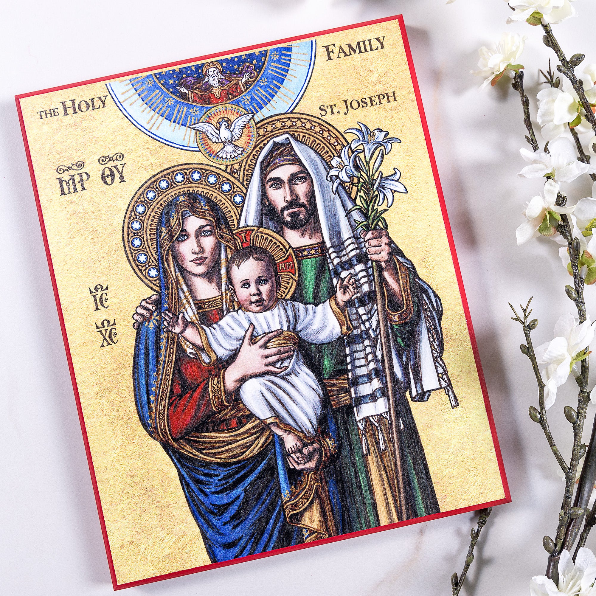 Holy Family Modern Icon Plaque - 8" x 10" - Image 2