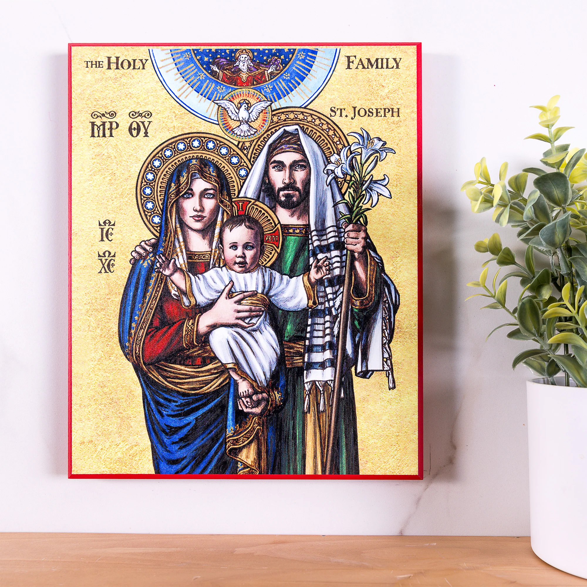 Holy Family Modern Icon Plaque - 8" x 10" - Image 3