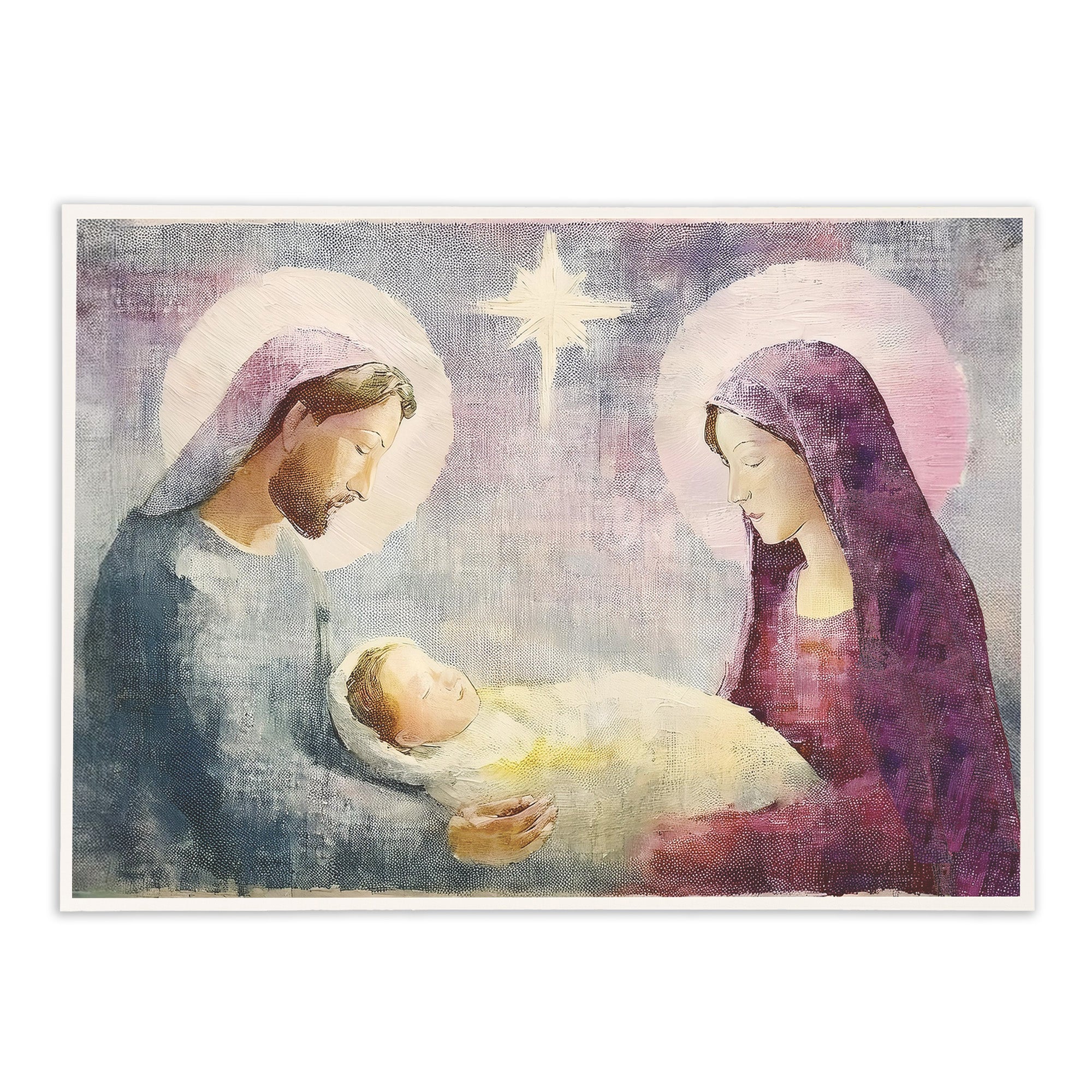Holy Family Oil on Canvas Christmas Cards - Set of 20 - Image 5