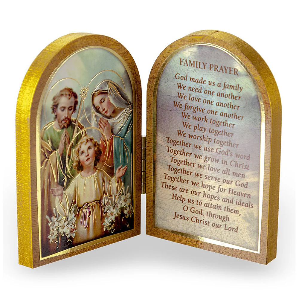 Holy Family Prayer for a Family Diptych