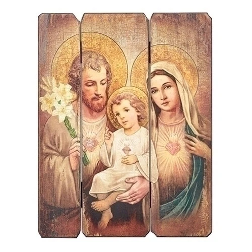 Holy Family Wooden Wall Plaque