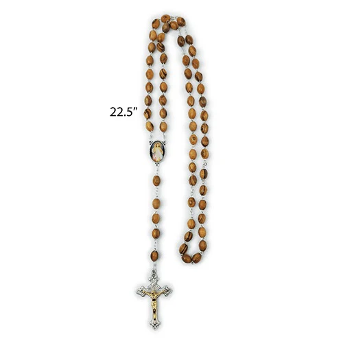 Holy Land Divine Mercy Olive Wood Rosary - Image 5