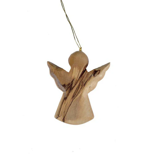 Holy Land Olive Wood Angel Ornament