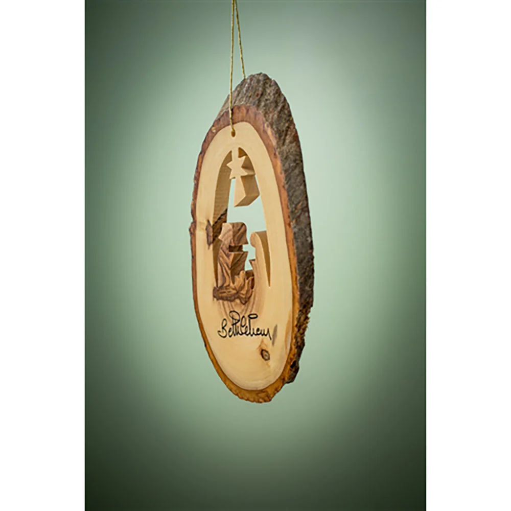 Holy Land Olive Wood Cut Branch Nativity Ornament - Image 4