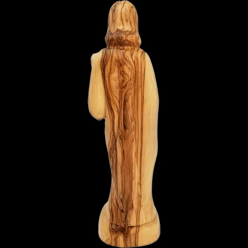 Holy Land Olive Wood Good Shepherd Statue - 10" - Image 2