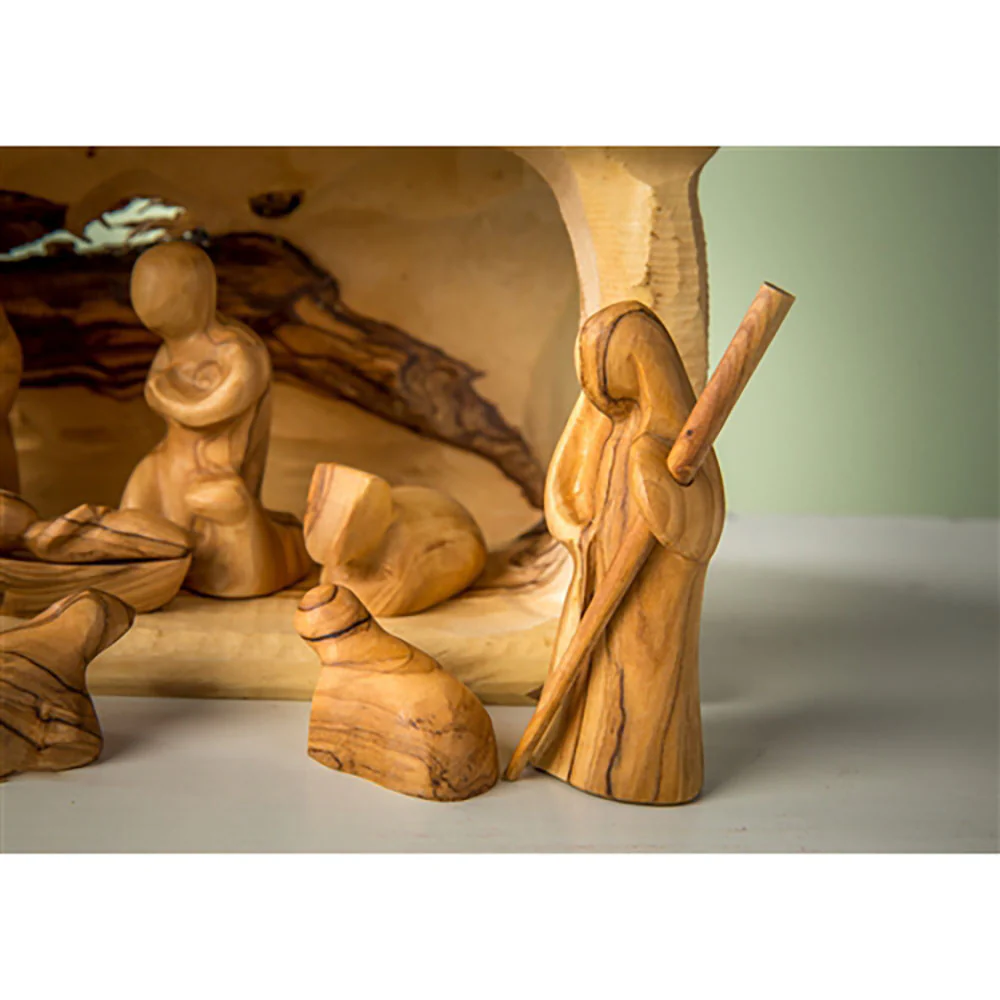 Holy Land Rustic Grotto Nativity Scene - 14 Pieces