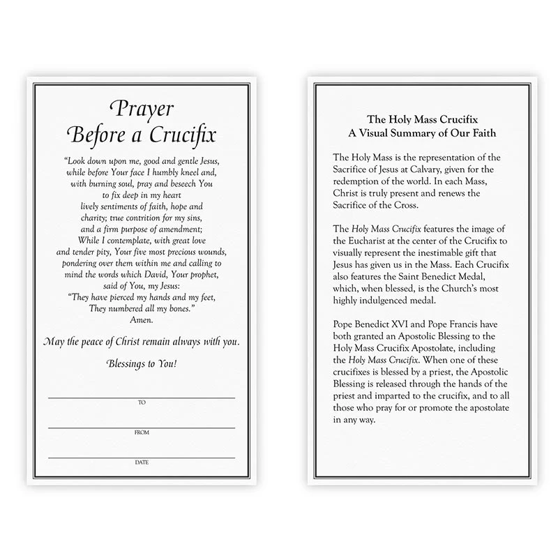 Holy Mass Wall Crucifix - 8" - Image 2