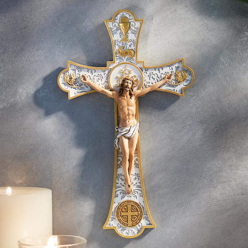 Holy Mass Wall Crucifix - 8" - Image 3