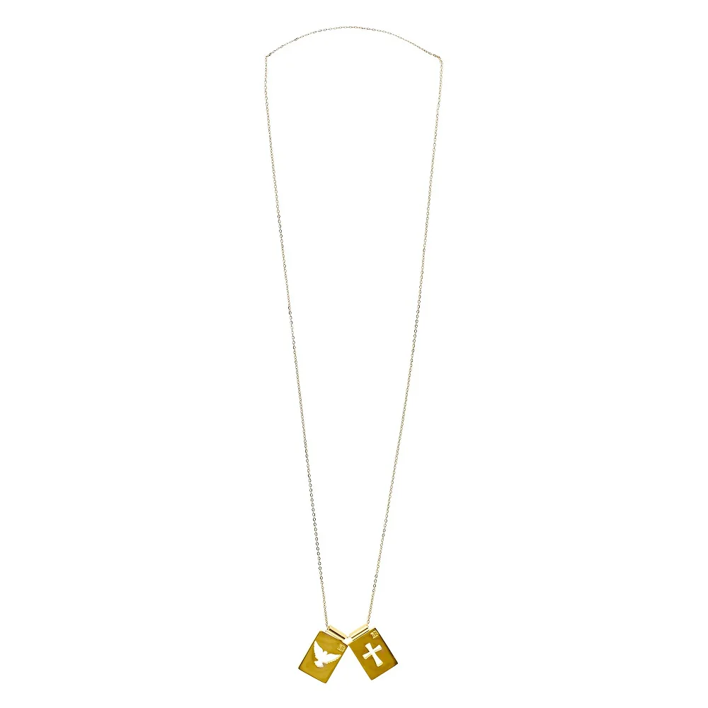 Holy Spirit & Cross Scapular Necklace - Image 2