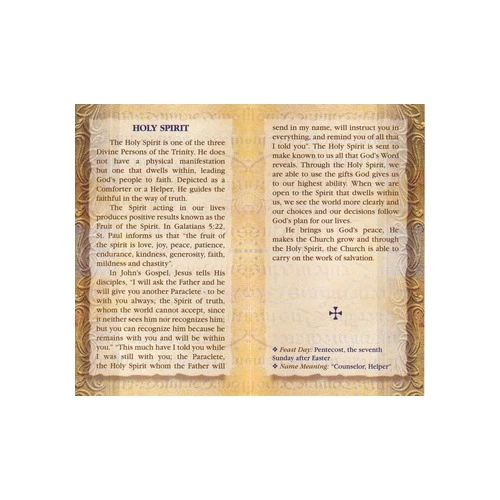 Holy Spirit - Folded Prayer Card - Image 2