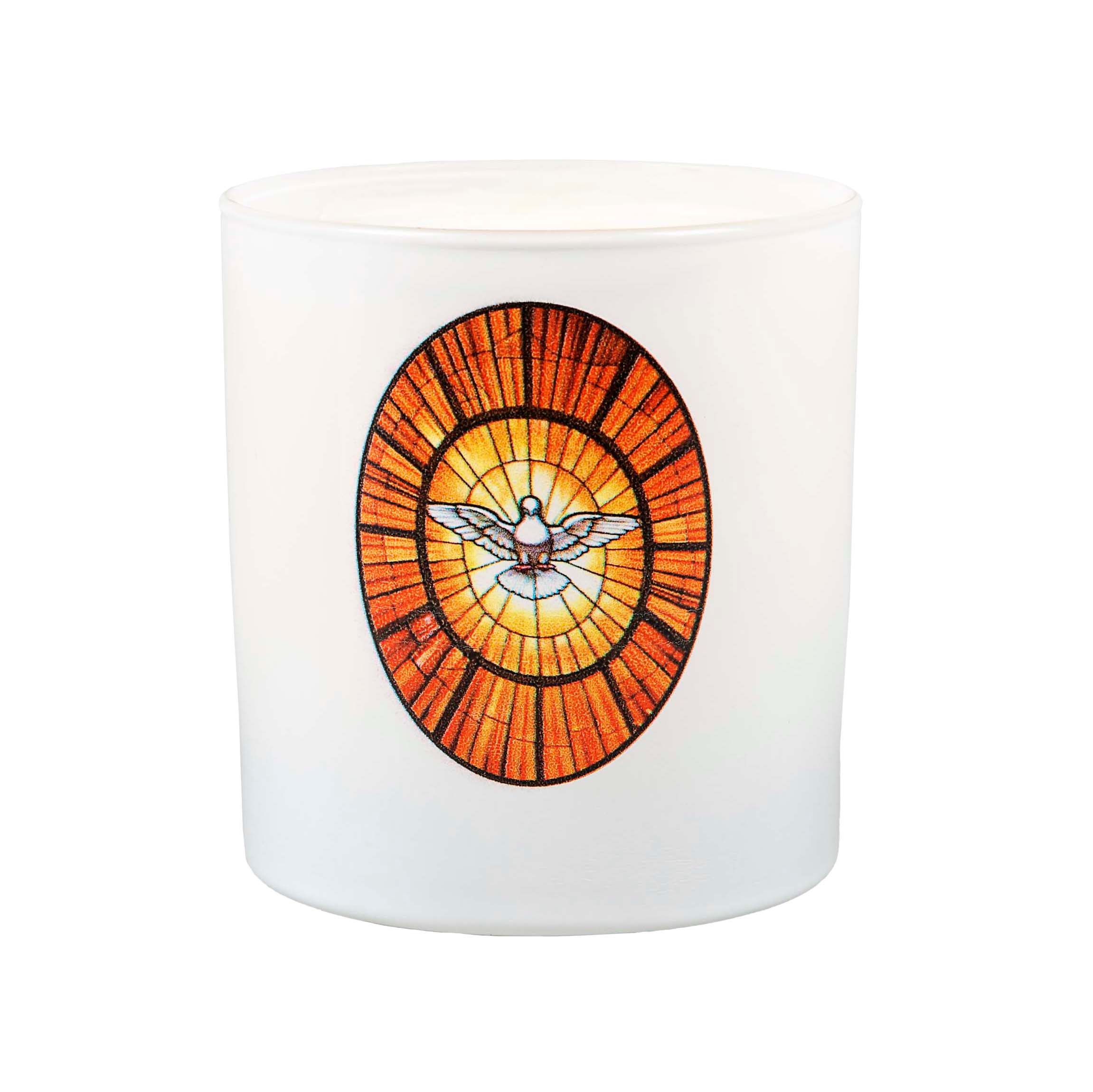 Holy Spirit Stained Glass Window Candle - Image 5