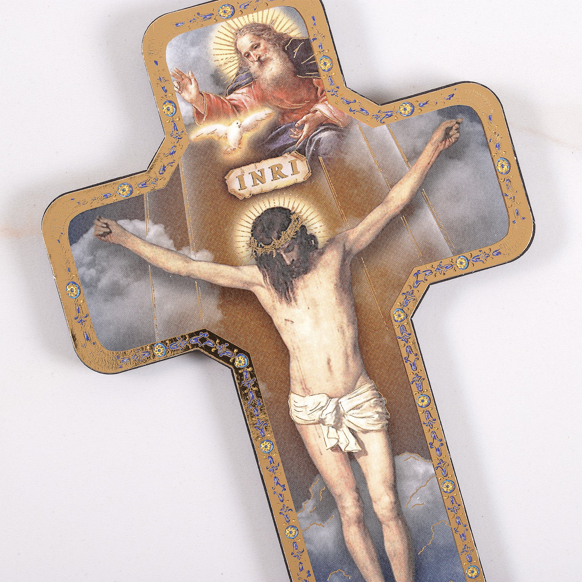Holy Trinity Wall Crucifix - 7" - Image 3