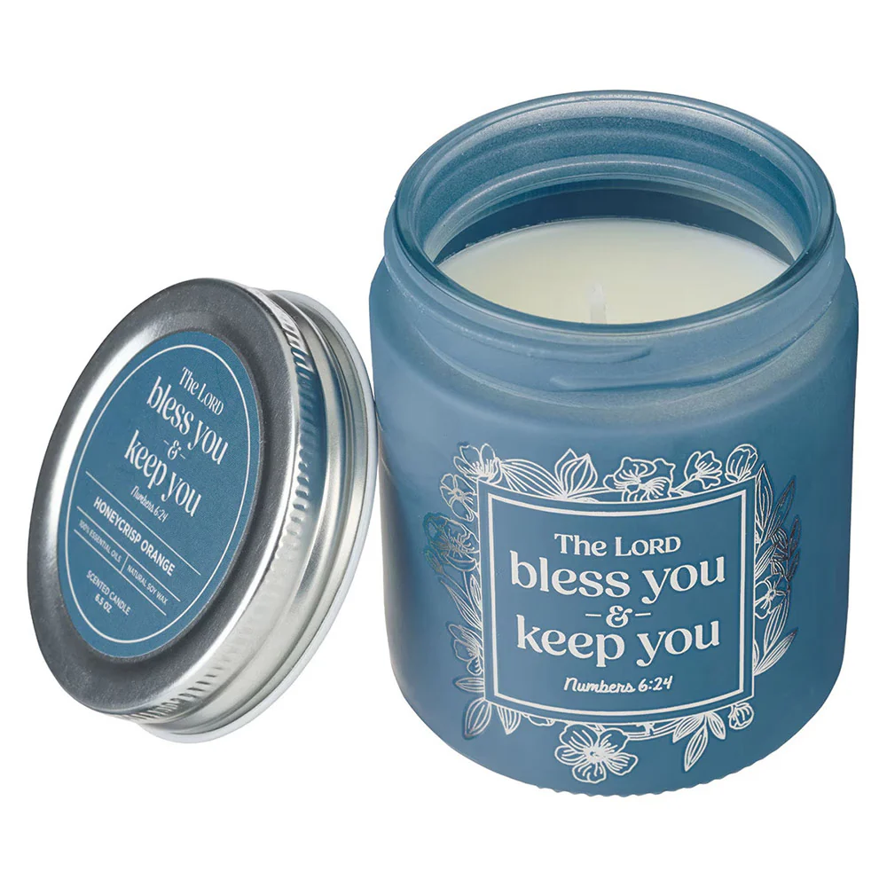 Home Blessing Honeycrisp Orange Glass Candle - Image 2